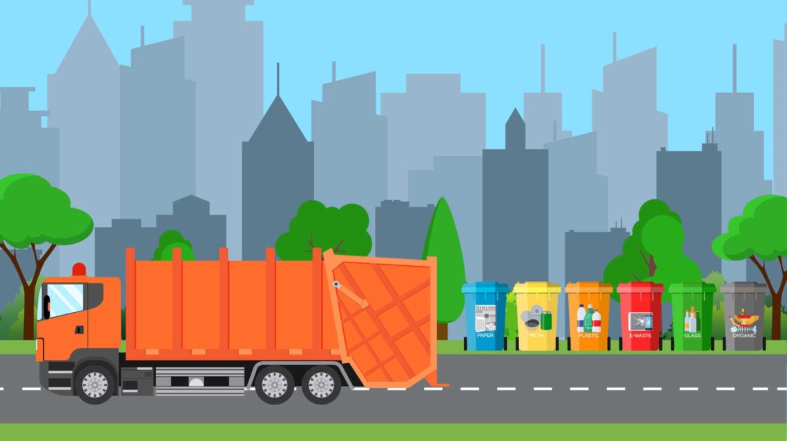 Graphic Illustration of Proper Waste Disposal Management